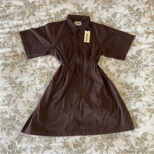 Noble Chocolate Brown Utility Dress